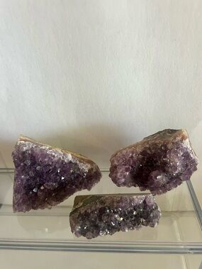Amethyst Crystal Geode Cluster - Purple Home Accent